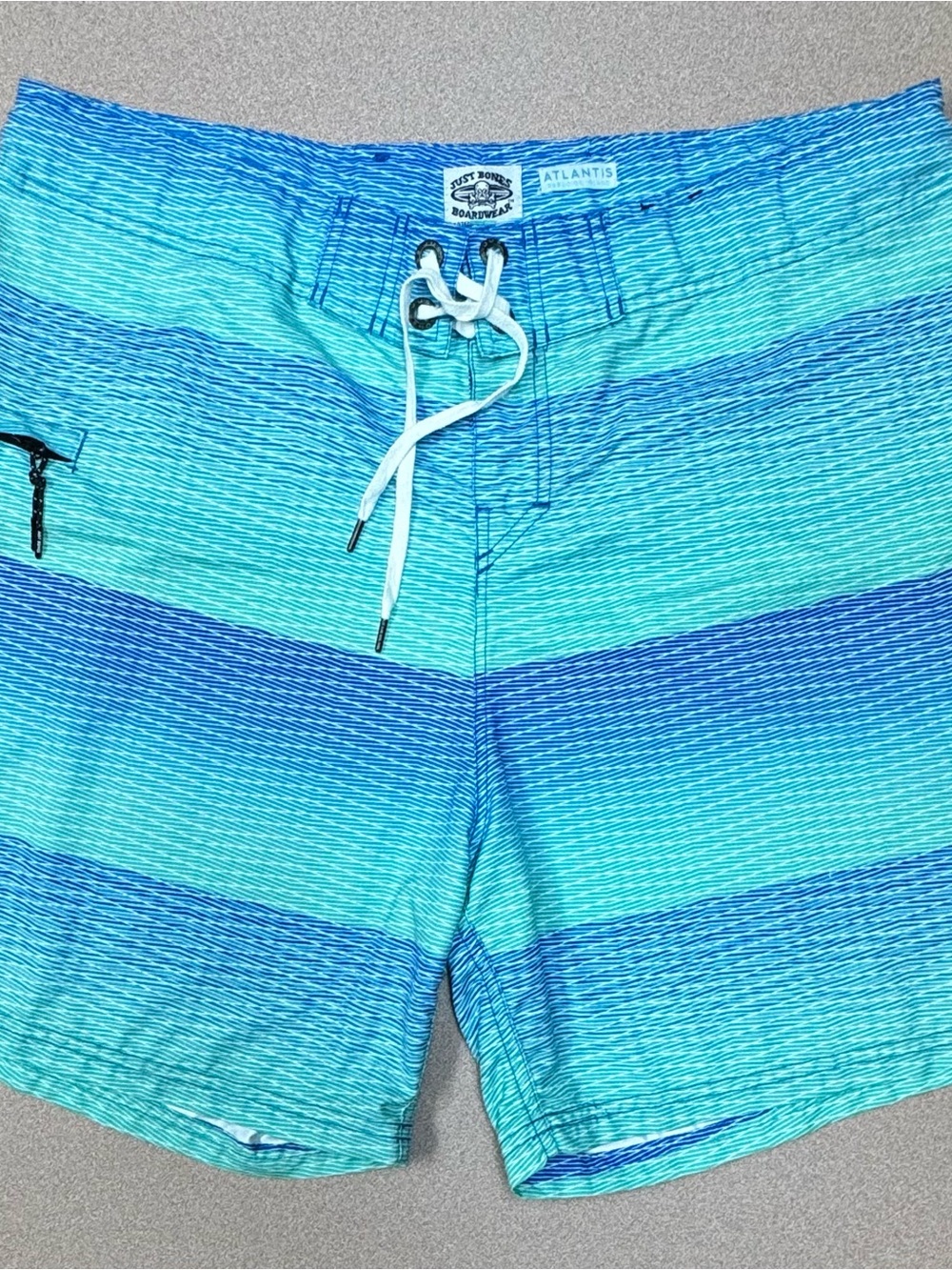 Just Bones Boardwear Men’s Athletic Swim Surf Board Shorts Trunks 38 ATLANTIS